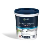 Colle et joint  carrelage en pte 2 en 1 blanc bostik 1, 5 kg