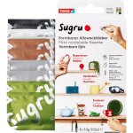 Colle modelable fixante sugru de tesa haute adh�sion pour tout usage, pack de 8 (8 x 3, 5 g) en noir, ...