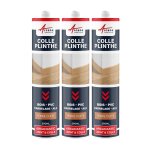 Colle plinthe, bois et carrelage, pose facile terre cuite 290 ml x 3 - arcane industries Colle plinthe, bois et carrelage, pose facile terre cuite 290 ml x 3 - arcane industries