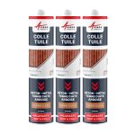 Colle, tuile, mastic souple pour tous matériaux terre cuite 290 ml x 3 - arcane industries Colle, tuile, mastic souple pour tous matériaux terre cuite 290 ml x 3 - arcane industries