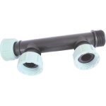 Te collecteur d'arrosage 1  pour 2 ou 3 lectrovannes de jardin clarinete d'irrigation 2 sorties m - ...
