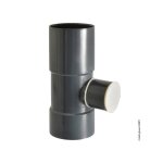 Collecteur d'eau pour gouttire ronde pvc ardoise, dv. 16 cm diam. 50 mm