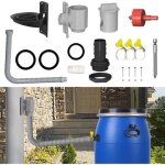 Collecteur d'eau de pluie universel 70 - 100mm, kit avec tuyau 1m r�sistant, max 80m toiture, plastique ...