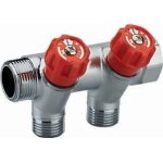 Collecteur robinetterie intégrée rouge mf20x27 - départs mâle 15x21 - 2 départs noyon & thiebault Collecteur robinetterie intégrée rouge mf20x27 - départs mâle 15x21 - 2 départs noyon & thiebault