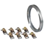 Collier à bande sans fin - acier zingué - inox, bande + 8 têtes, 8 mm Collier à bande sans fin - acier zingué - inox, bande + 8 têtes, 8 mm