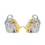 Collier / boucles d'oreilles avec pendentif chien calin pour fille, bijou fait main, symbole d'amitie, ...