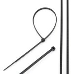 Collier de serrage plastique 3, 6x200 noir uv (100 pi�ces) edo777792 edo technic