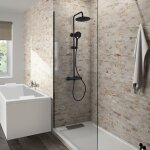 Colonne de douche design rond loft game - noir