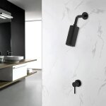 Colonne de douche encastre thermostatique minimalista noir mat