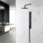 Colonne de douche encastrée thermostatique pura noir mat Colonne de douche encastrée thermostatique pura noir mat