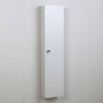 Colonne pour salle de bains element haut blanc brillant avec porte simply