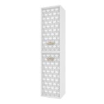 Colonne de salle de bain scandinave blanc a suspendre - h150xp25xl35cm - nordik tegninger