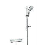 Combi douche raindance select s 150 3 jets avec barre 65 cm / ecostat select blanc / chrom? hansgrohe ...