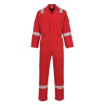 Combinaison de travail 100% coton l�g�re portwest iona rouge l