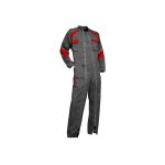 Combinaison de travail double zip gris / rouge luzerne 401221 - lma Combinaison de travail double zip gris / rouge luzerne 401221 - lma