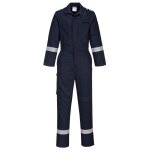 Combinaison de travail r�sistante � la flamme multipoche sans m�tal portwest bizflame plus bleu marine ...
