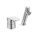 Combin� mitigeur de lavabo ideal standard cerasprint avec douchette chrom� ideal standard