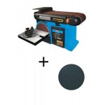 Combin ponceuse 375w - 150mm lopon150 + lot de 10 adaptateurs disque abrasif leman