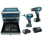 Combopack sur accu cxt 10, 8v: hp331d + td110d + 3x bl1021b + 1x dc10sb + coffret - makita clx228sax2 ...