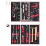 Composition d'outils 2 tiroirs pour servante, 114 pièces ks tools 714. 0114 Composition d'outils 2 tiroirs pour servante, 114 pièces ks tools 714. 0114