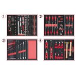 Composition d'outils 4 tiroirs pour servante, 241 pi�ces ks tools 714. 0241