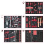 Composition d'outils 5 tiroirs pour servante, 384 pices ks tools 714. 0380