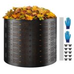 Composteur de jardin - vevor - bac � compost bac a compost ext�rieur 1000 l facile � installer
