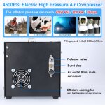 Compresseur d'air électrique haute pression 4500psi avec baromètre pompe de compresseur d'air portable ... Compresseur d'air électrique haute pression 4500psi avec baromètre pompe de compresseur d'air portable ...