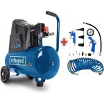 Compresseur d'air horizontal scheppach hc30o - 24l - 110 w - 8 bars (livr avec un jeu de 13 accessoires) ...
