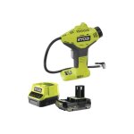 Compresseur ryobi 18v one plus - 1 batterie 2, 0ah - chargeur rapide - r18pi - 120gj