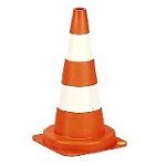 Cone signalisation blanc - rouge 50cm Cone signalisation blanc - rouge 50cm