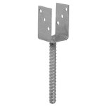 Connex hv4230 support de poteau en forme de u galvanis� a chaud 18 x 101 x 60 x 100 x 400 mm