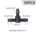 Connecteur d'arrosage pour goutteur d'irrigation, connecteurs barbels de jardin, raccords de tubes de ...