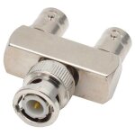 Connecteur bnc en cuivre pur a trois voies, un male vers deux femelles, type y, bnc male vers femelle, ...