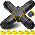 Connecteurs de c�bles etanches ip68 - bo�te de jonction 4 voies - 3 fils - raccord ext�rieur �tanche ...