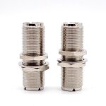 Promotion! connecteur de cloison pl - 259 uhf femelle a uhf femelle, adaptateur de radio cb so239 ecrou ...