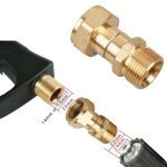 Connecteur de joint pivotant pour nettoyeur haute pression en laiton, raccord de tuyau m22, filetage ... Connecteur de joint pivotant pour nettoyeur haute pression en laiton, raccord de tuyau m22, filetage ...