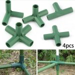 Connecteur de structure en plastique, adaptateur de joints de poteaux de serre de jardin ext�rieur vert ...