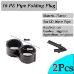 Connecteurs de tuyaux d'arrosage de jardin, 2 pices, joints de tuyaux en pe de 16mm, connecteur droit ...