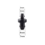 Connecteur de tuyau barbel de 3 / 5mm, coude droit, bouchon d'extrmit en t, accessoire d'arrosage ...