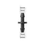 Connecteur de tuyau barbel de 3 / 5mm, coude droit, bouchon d'extrmit en t, accessoire d'arrosage ...