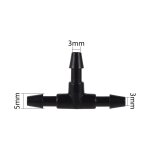 Connecteur de tuyau barbel de 3 / 5mm, coude droit, bouchon d'extrmit en t, accessoire d'arrosage ...