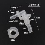 Connecteurs de tuyau fileté m6 1 / 2 , 5 pièces / lot, coude en pp wildoda avec écrou hexagonal, pour ... Connecteurs de tuyau fileté m6 1 / 2 , 5 pièces / lot, coude en pp wildoda avec écrou hexagonal, pour ...