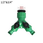 Connecteur en y pour tuyau d'arrosage, filetage femelle 1 / 2 3 / 4 , adaptateur de robinet à 2 voies, ... Connecteur en y pour tuyau d'arrosage, filetage femelle 1 / 2 3 / 4 , adaptateur de robinet à 2 voies, ...