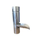 Connexion gouttiere en zinc a clapet pour recuperation eaux de pluie diametre 80 mm