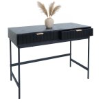 Console hwc - o41, table pour t�l�phone, table d'appoint, tiroir industriel en m�lamine 85x100x40cm aspect ...