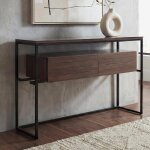 Console hwc - p46, table pour t�l�phone, table d'appoint, table de rangement, tiroir, m�tal, mdf, m�lamine, ...