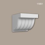 Console profhome 119801 el�ment d�coratif etag�re style art d�co blanc