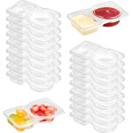 Conteneurs a collation réutilisable, 20 pièces boîte collation réutilisable, double compartiment boîte ... Conteneurs a collation réutilisable, 20 pièces boîte collation réutilisable, double compartiment boîte ...