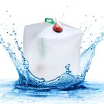 Conteneur d'eau potable portable et pliable, avec bouchon a vis et poign�e, etanche, pour camping, randonn�e, ...